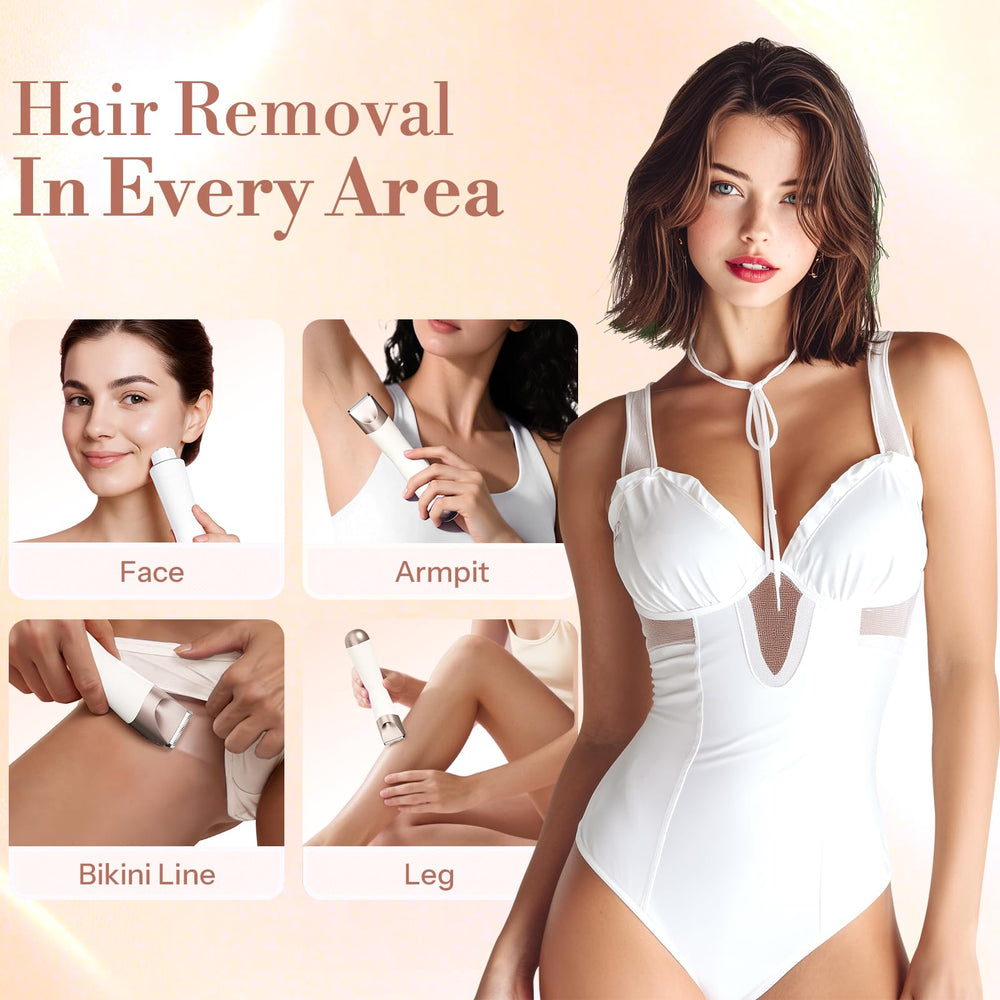 Flyant Bikini Trimmer led-light helps you see contours for precise grooming
