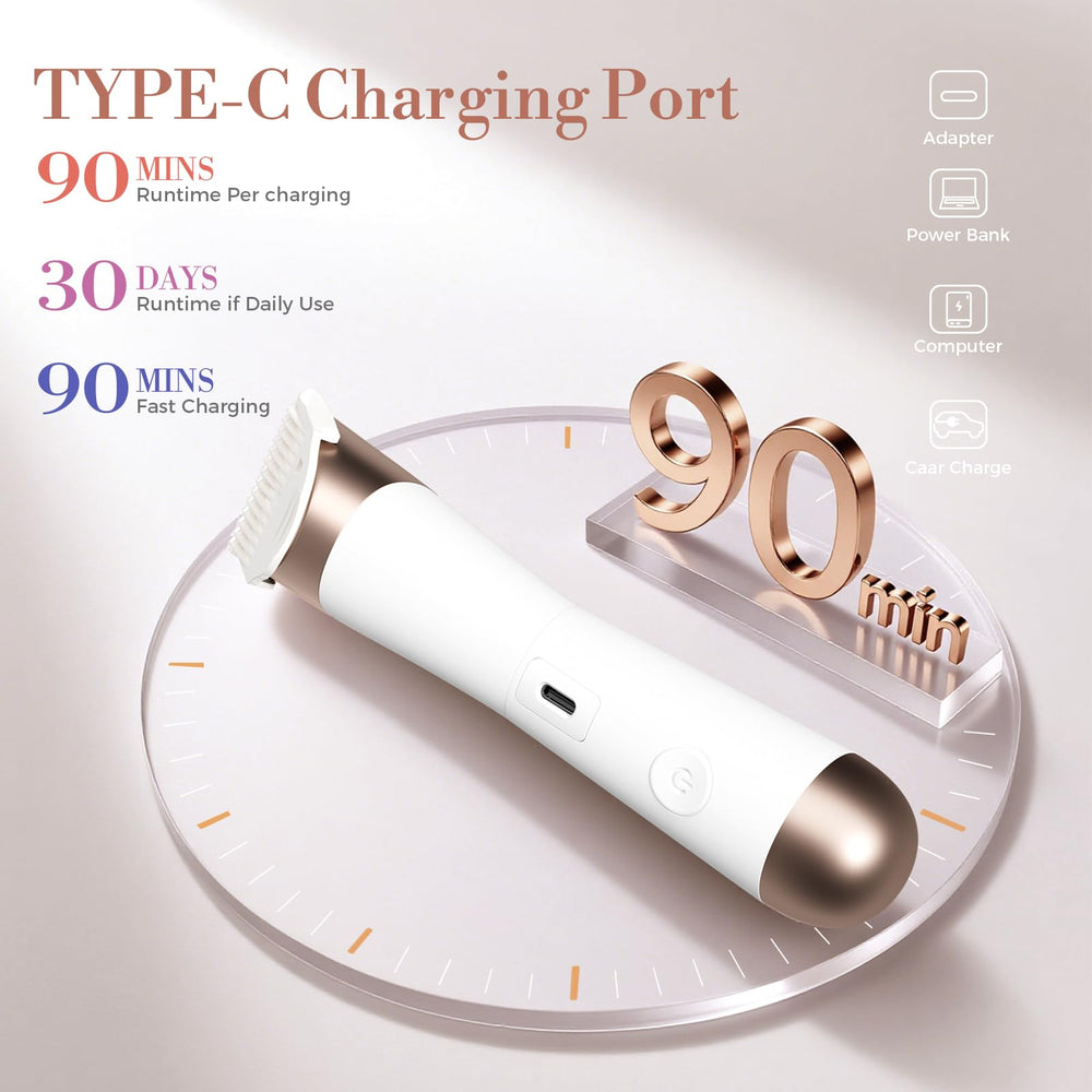Flyant Bikini Trimmer waterproof-ipx7 design enables safe wet-dry use in shower
