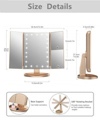 Flymiro tri-fold mirror with 2x magnification for detailing brows.