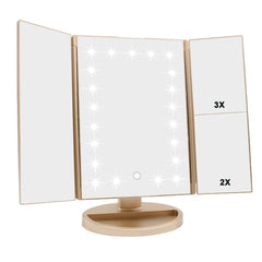 Flymiro tri-fold mirror with 3x magnification for precise grooming.