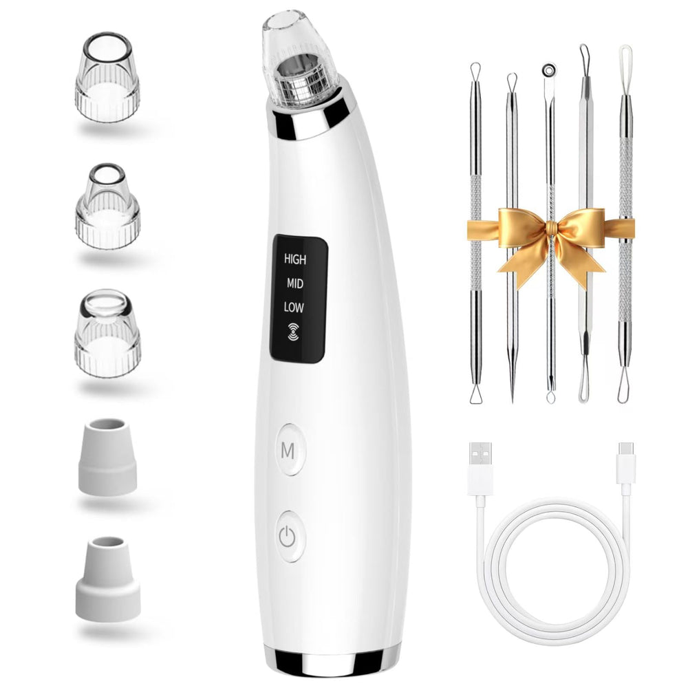 FLYMOOO Facial Pore Vacuum front view in white for at-home cleansing