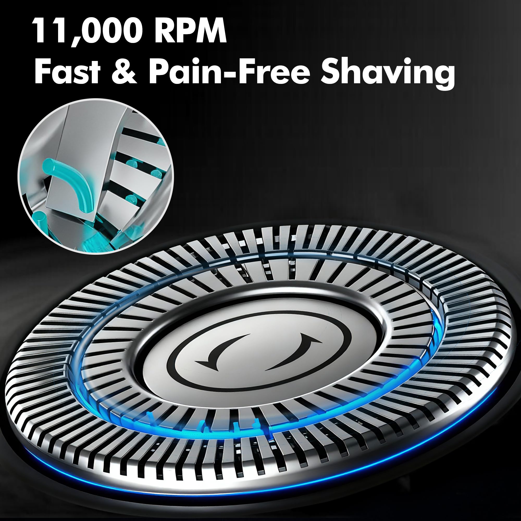 Flynth rotary blades close-up showing 4D floating blades