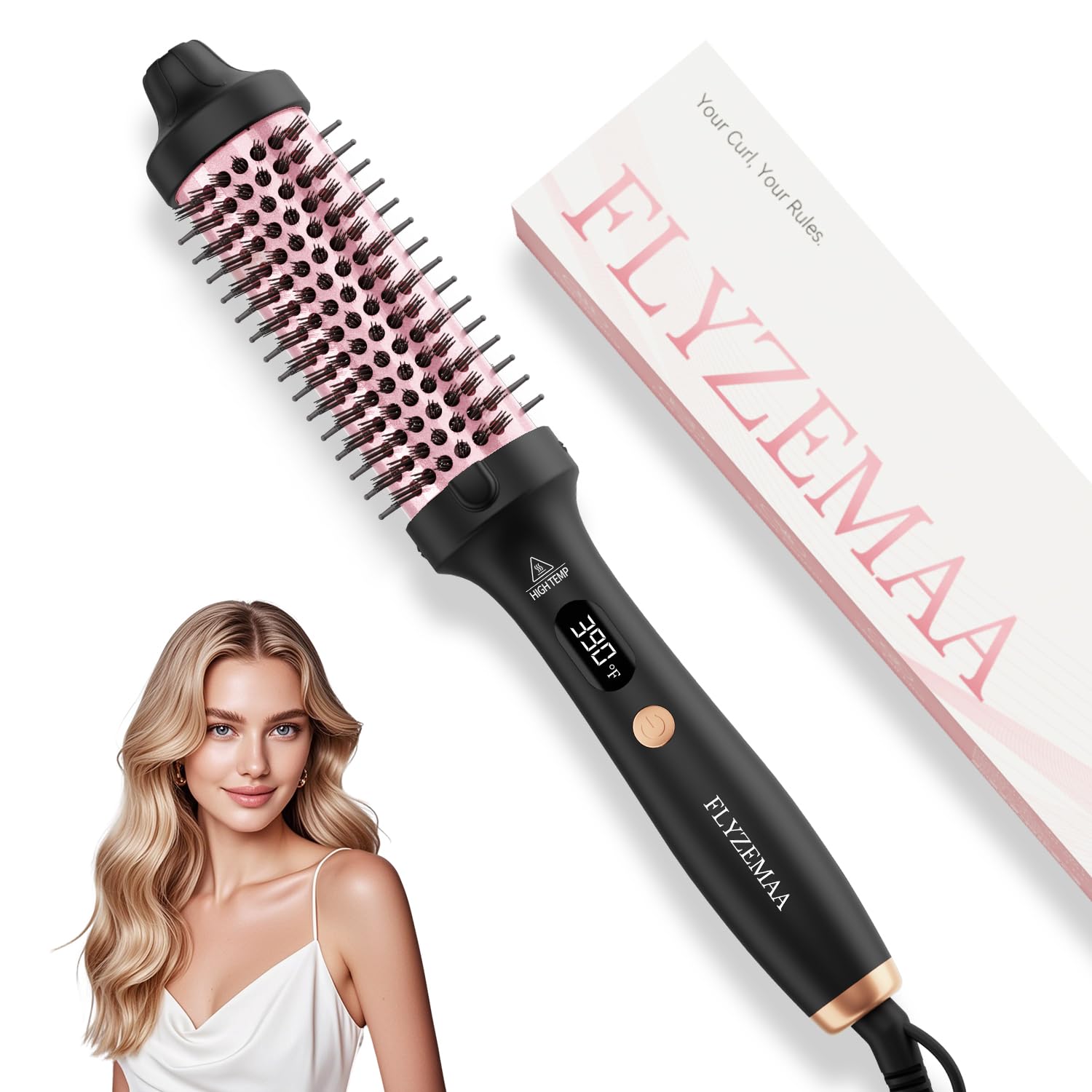 FLYZEMAA Thermal Brush 1.5 inch barrel delivers quick voluminous waves.