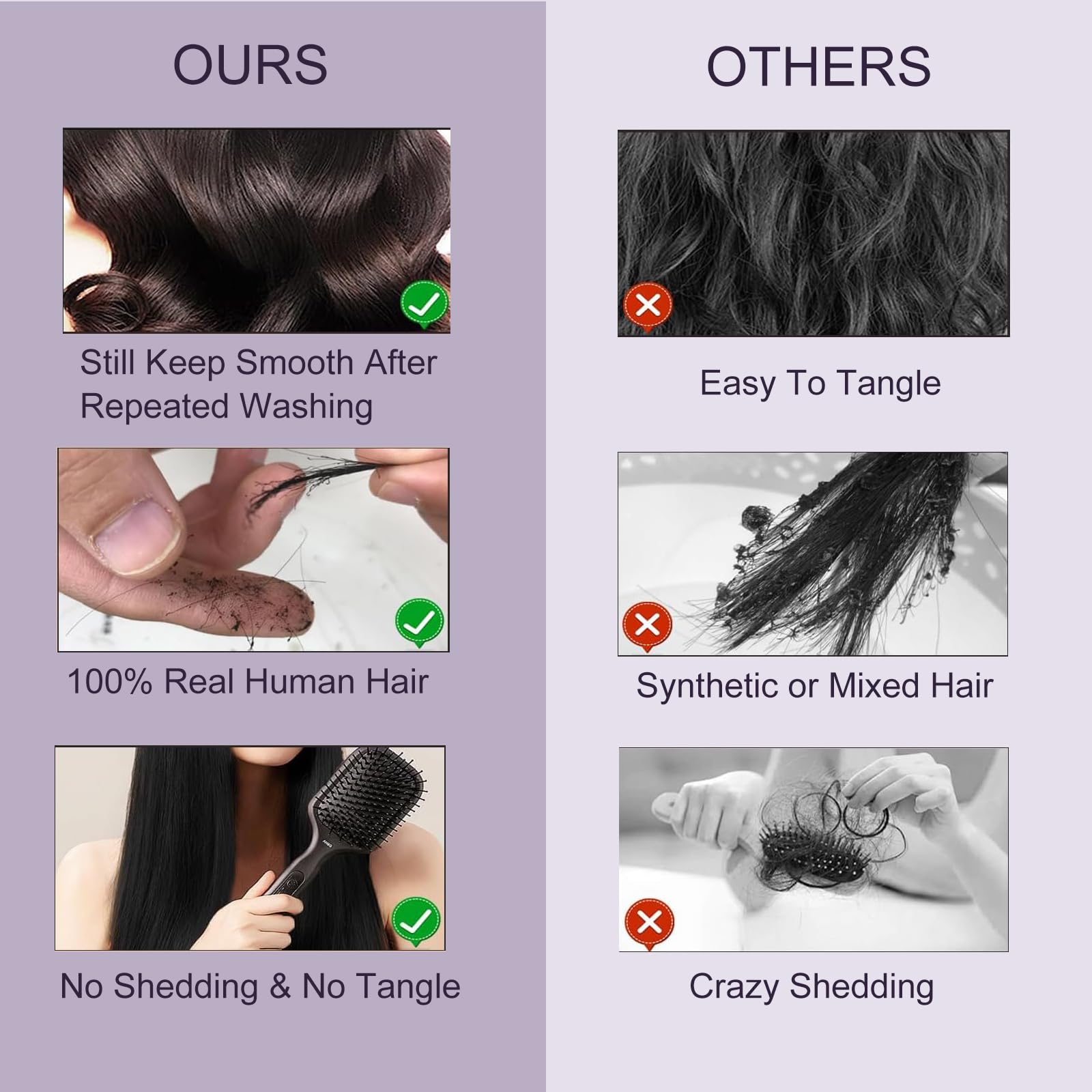 Flyzhuim deep wave bundles 26 inch length display for a long, lush hair look.