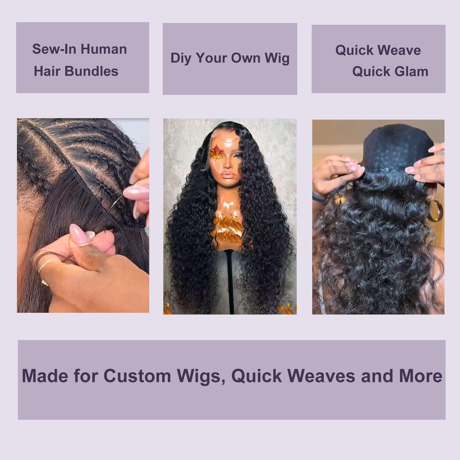 Flyzhuim restyled-ready hair can be dyed or curled for personalization.