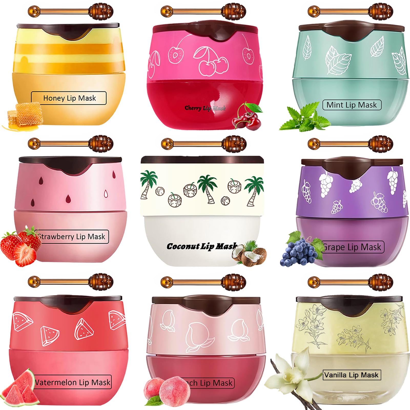 FNOLECY bee lip balm honey pot strawberry offers daily moisture and comfort