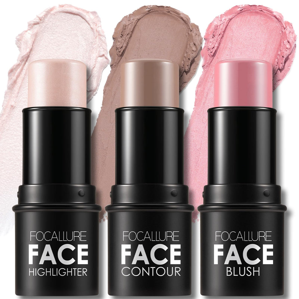 FOCALLURE 3 Pcs contour kit packaging ready for on-the-go sculpting and easy travel.