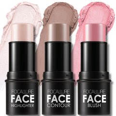 FOCALLURE 3 Pcs contour kit packaging ready for on-the-go sculpting and easy travel.