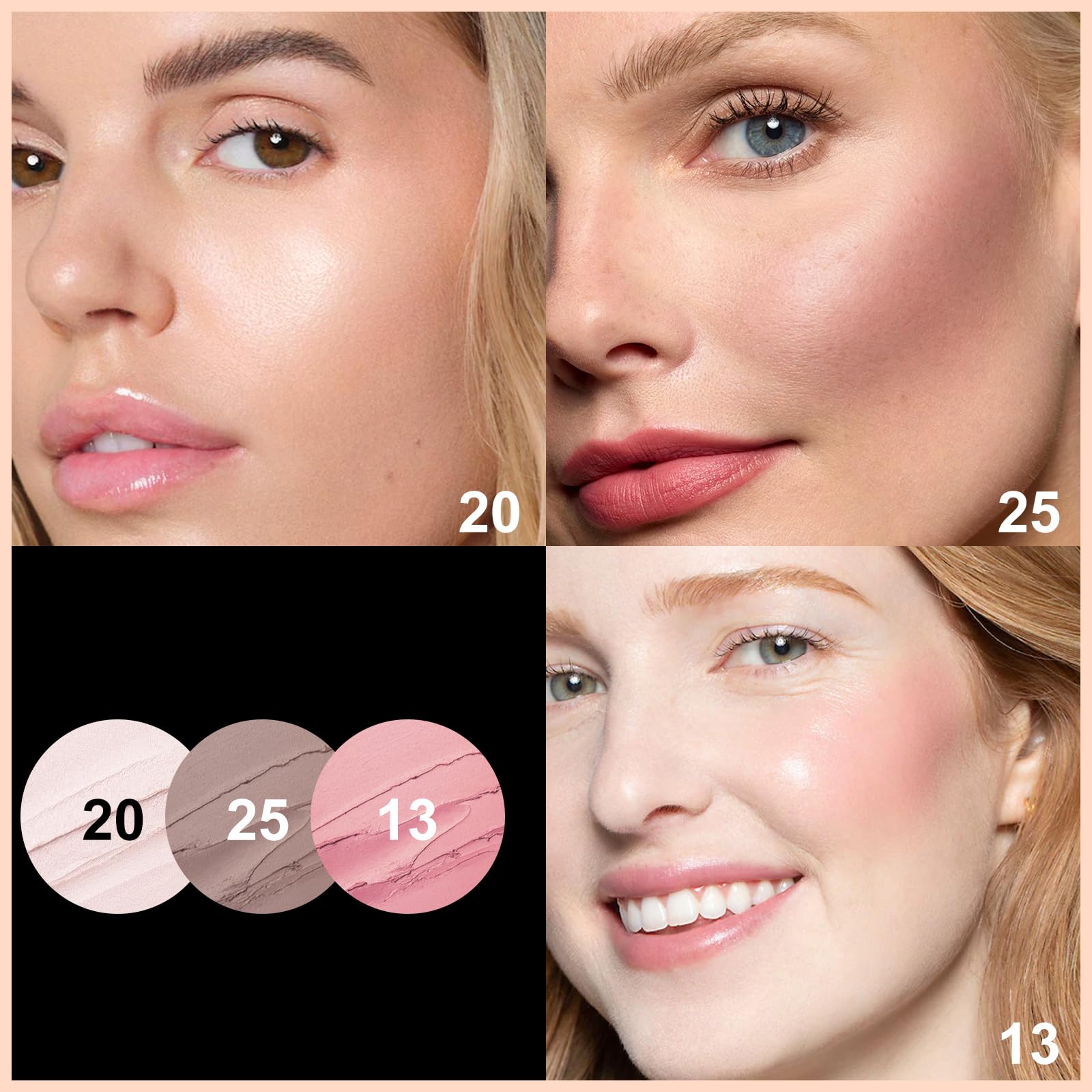 FOCALLURE contour sticks application close-up shows easy-to-blend texture.