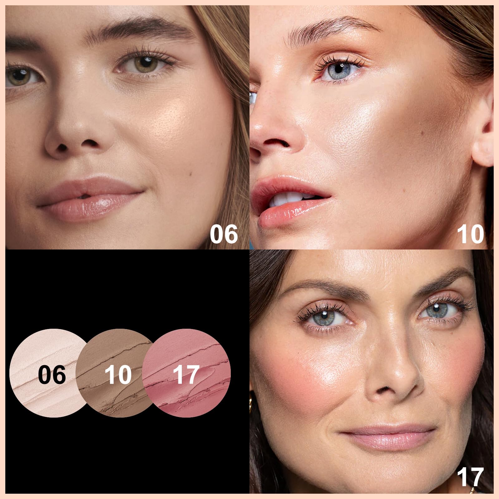 FOCALLURE shades suit diverse tones for natural finish and glow.