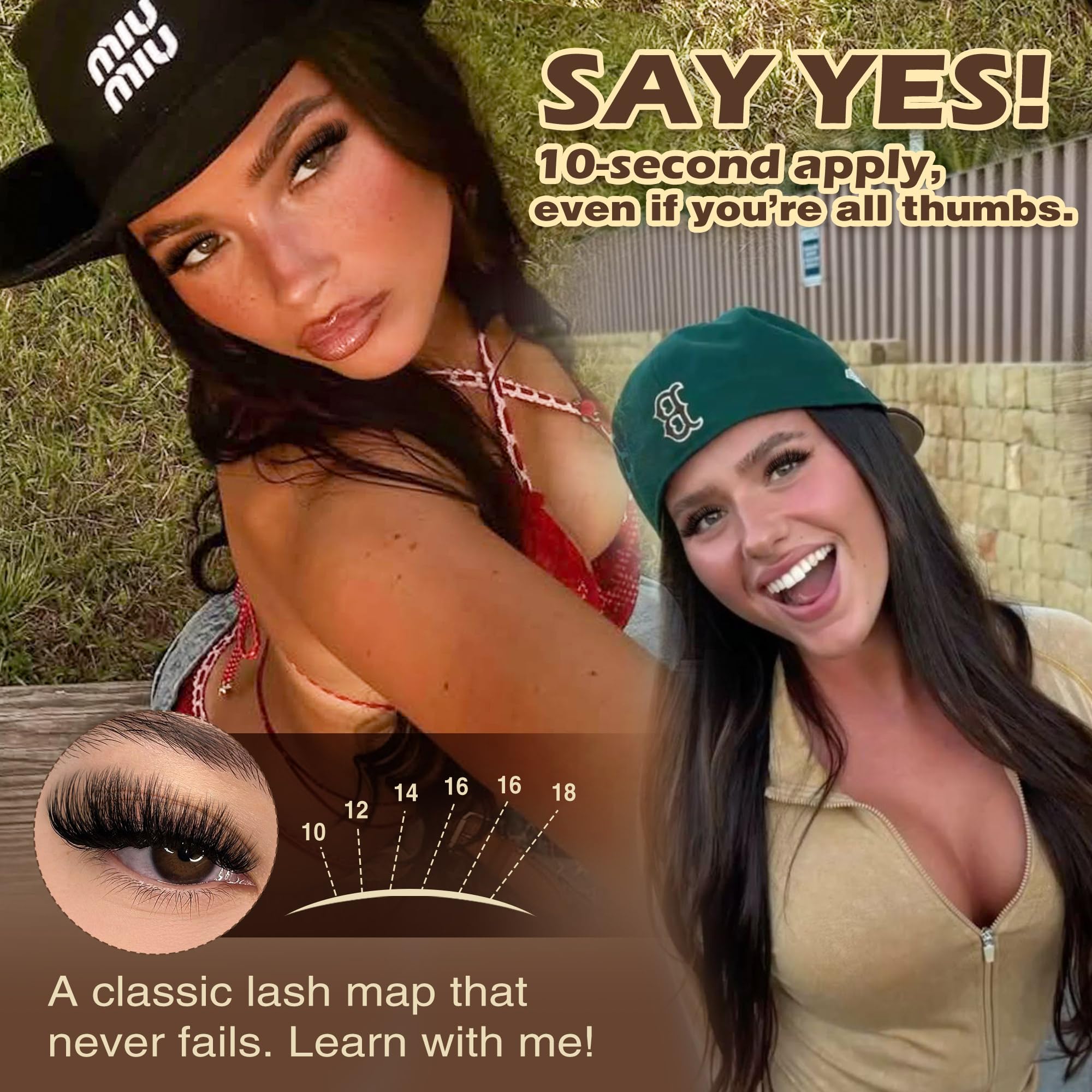 Focipeysa 10-18mm Mixed Clusters to create varying lash lengths.
