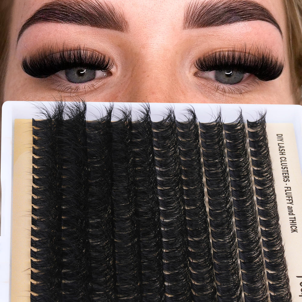 Focipeysa 90D-curly lashes close-up demonstrating voluminous appearance