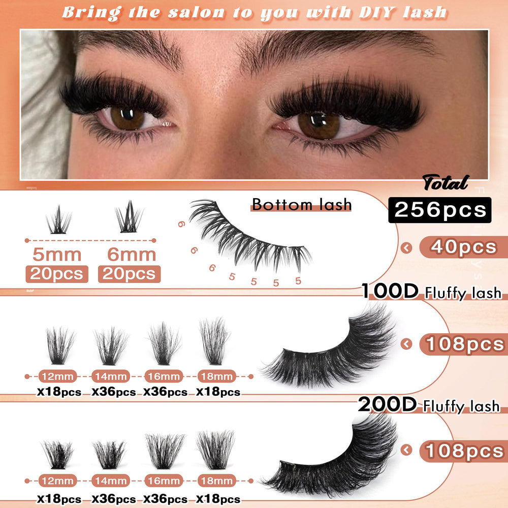 Focipeysa DIY lash extension 1-minute process enables quick at-home transformation.