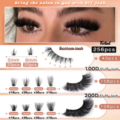 Focipeysa DIY lash extension 1-minute process enables quick at-home transformation.