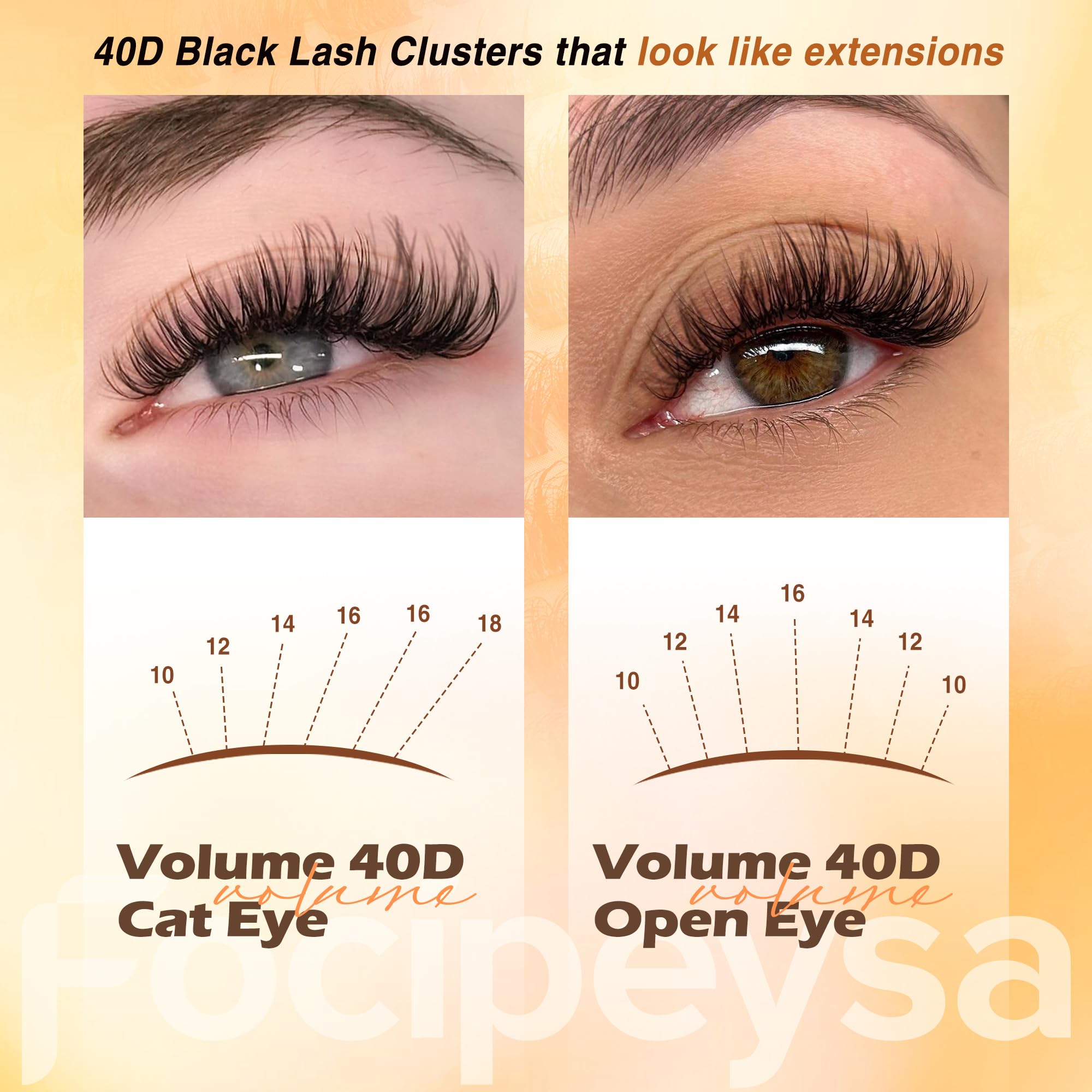 Focipeysa DIY kit steps guide supports beginners during lash application.