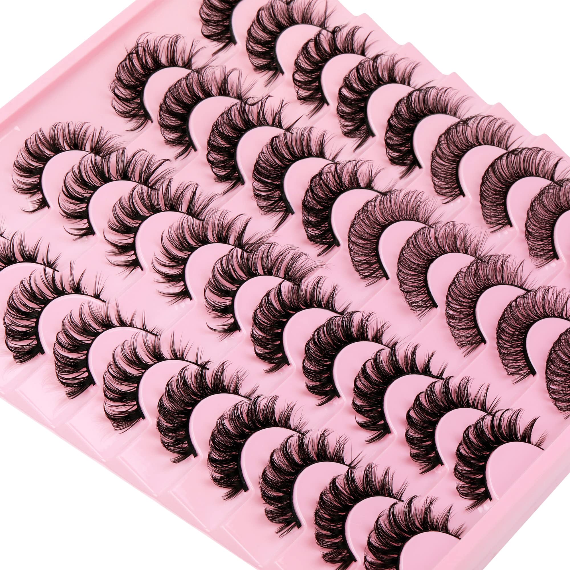 Focipeysa false lashes natural look 14-17mm for daily wear