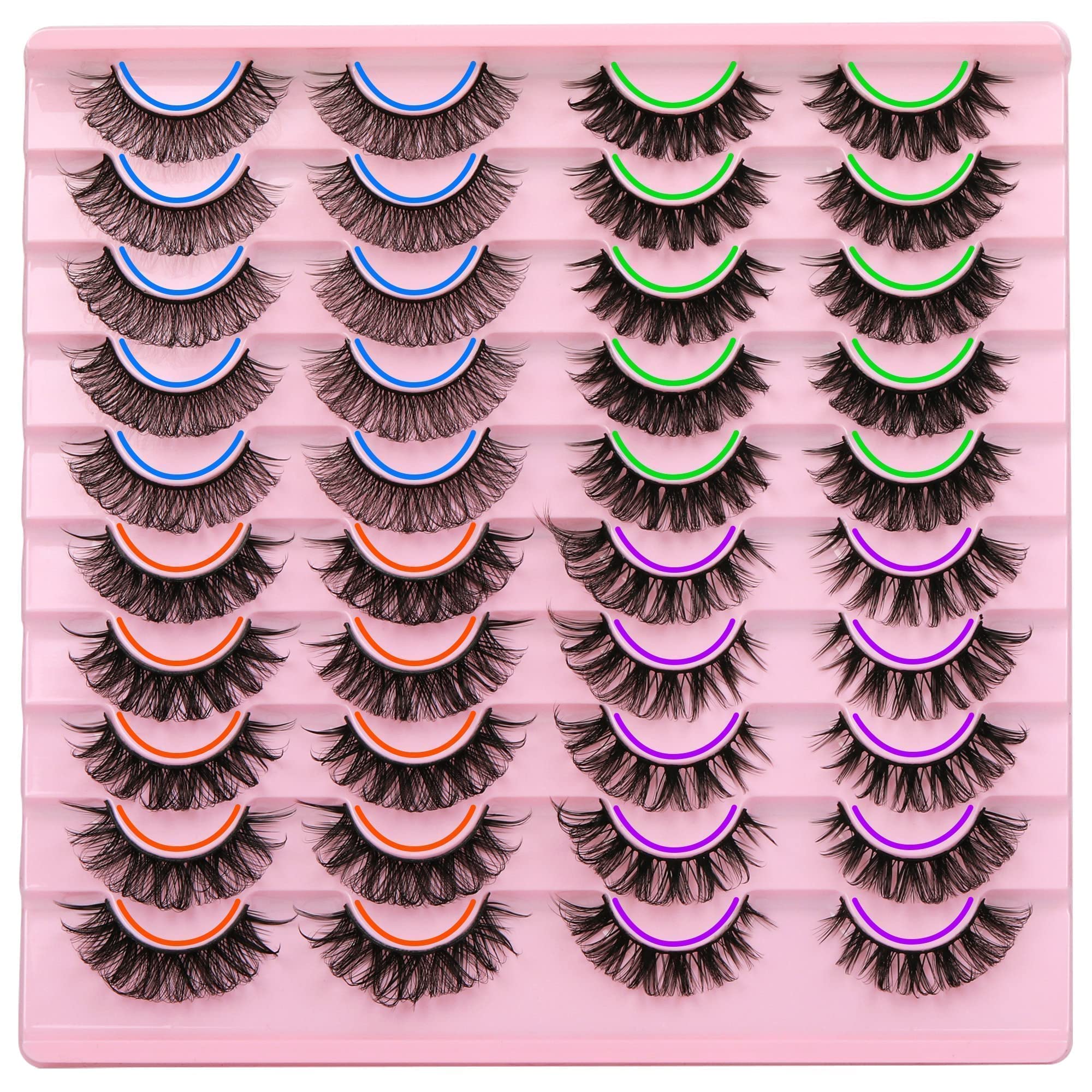 Focipeysa four styles wispy lashes add natural volume