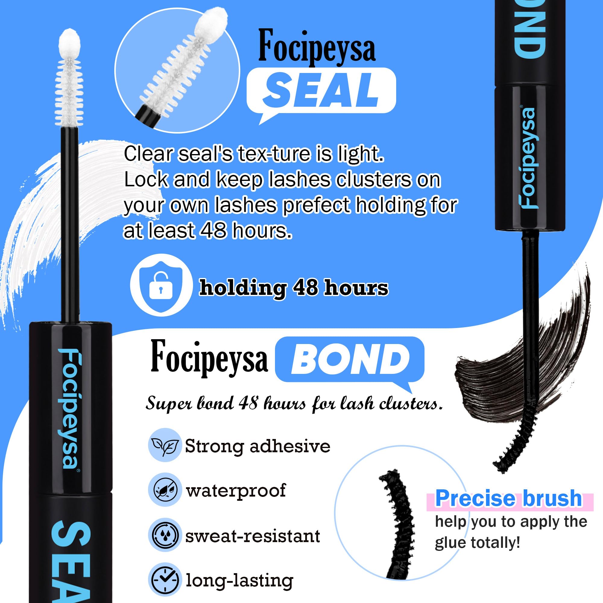 Focipeysa lash applicator tweezers—precise placement for clean clusters
