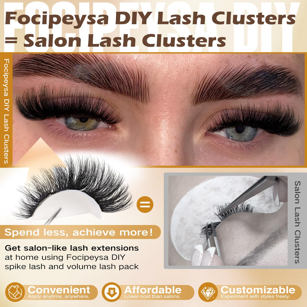 Focipeysa lash bond and remover bottle for easy DIY lash adhesion.