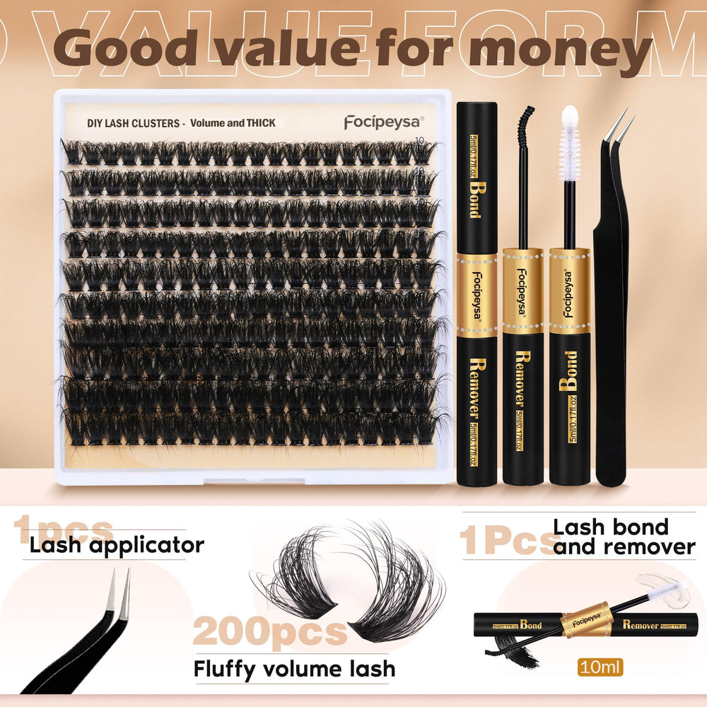 Focipeysa lash bond and remover bottle close-up for secure adhesion and easy removal