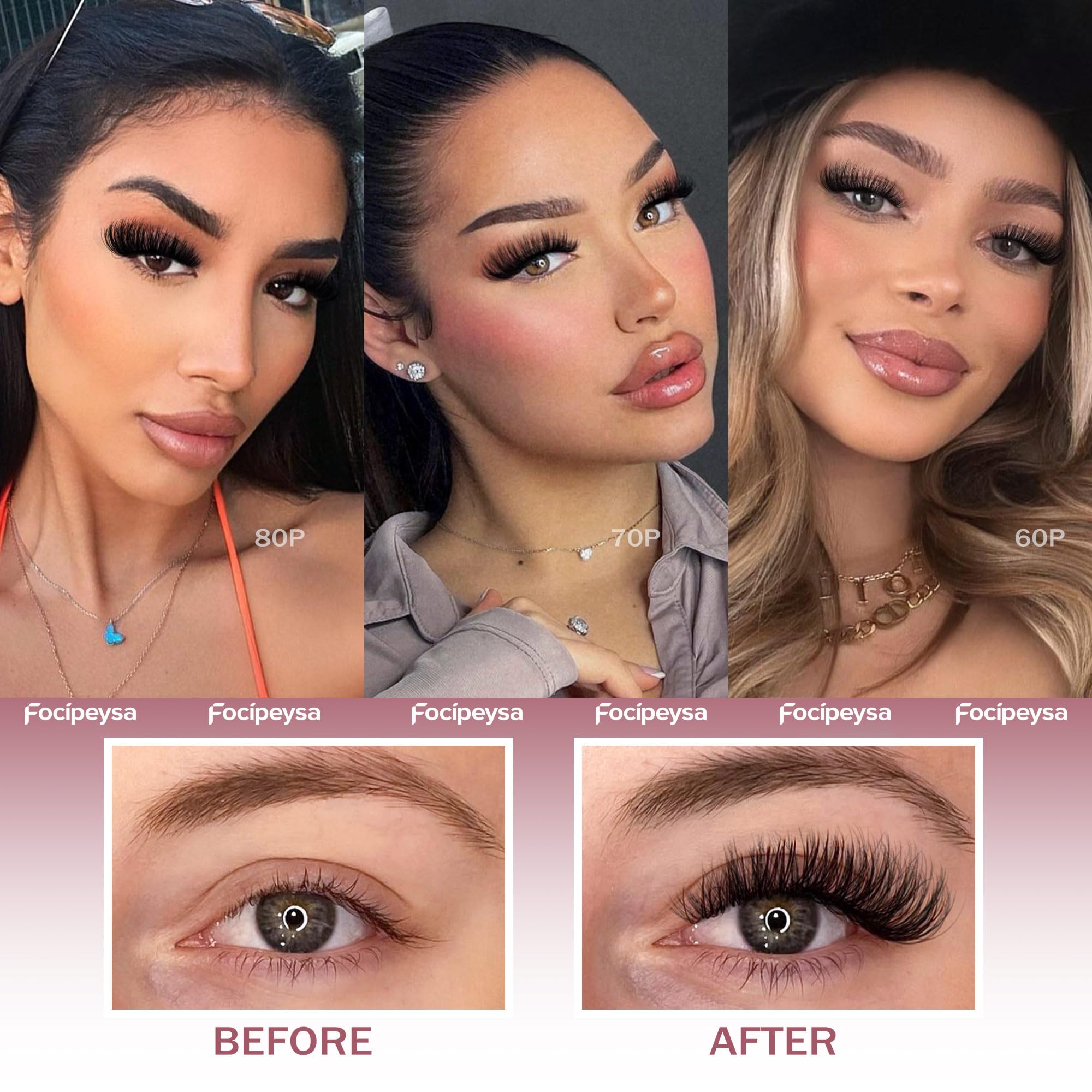 Focipeysa lash clusters wear comfort during daily activities.