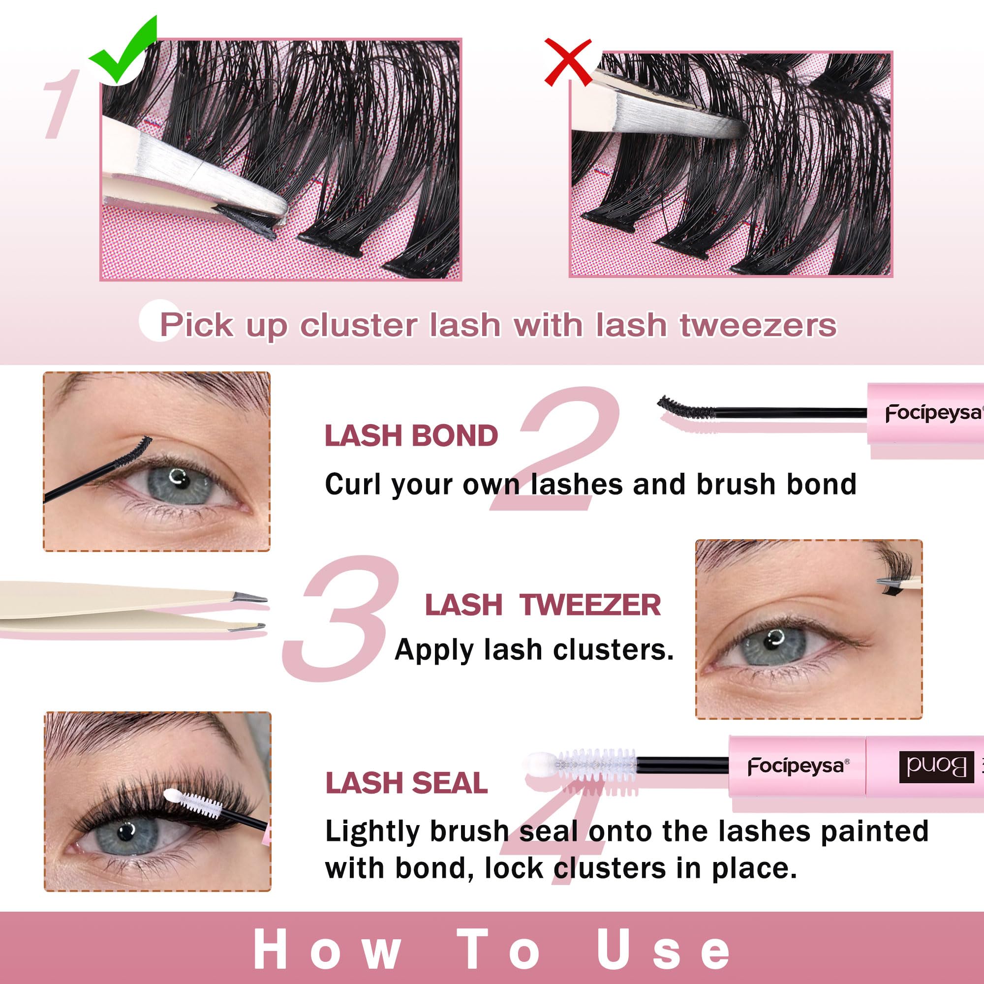 Focipeysa lash kit design supports simple, mess-free grooming routines.