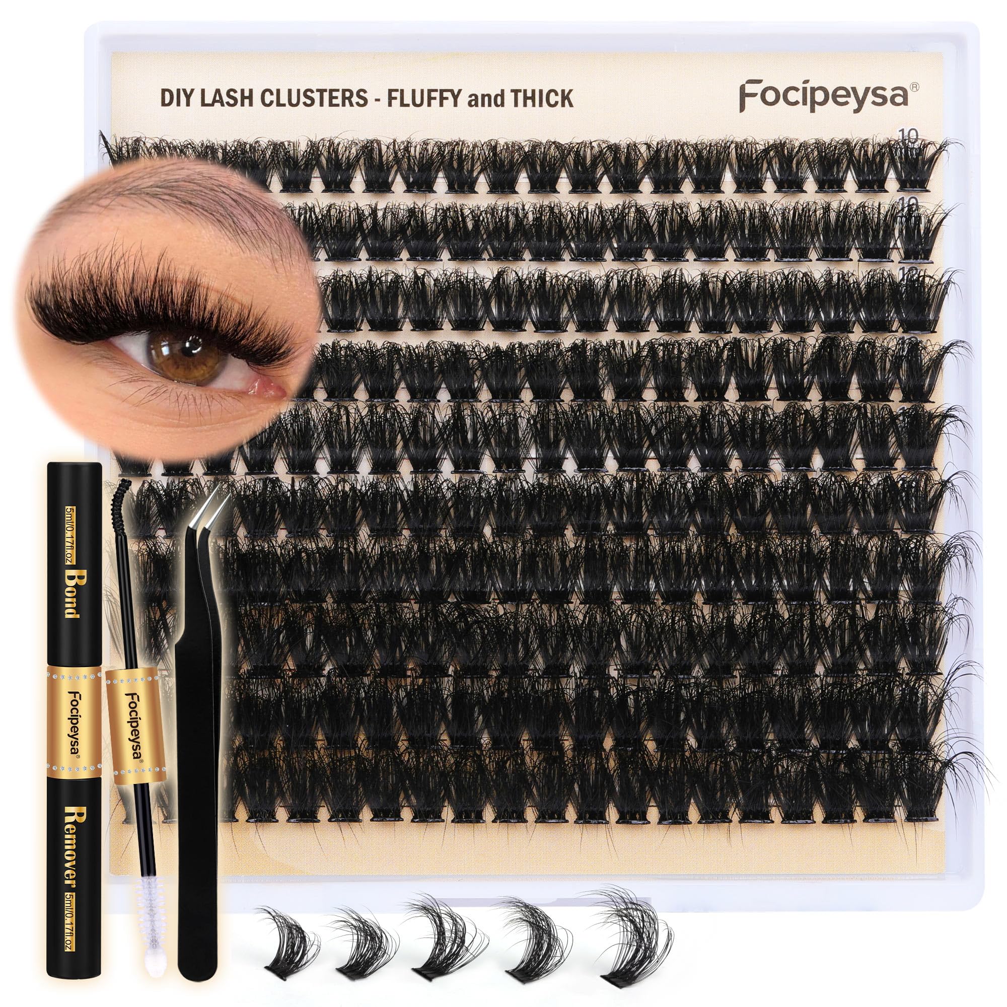 Focipeysa luxury-looking lashes kit suited for daily or event makeup