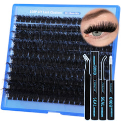 Focipeysa Thick Lash Extension Kit 100P – customizable, lightweight lash clusters for at-home use