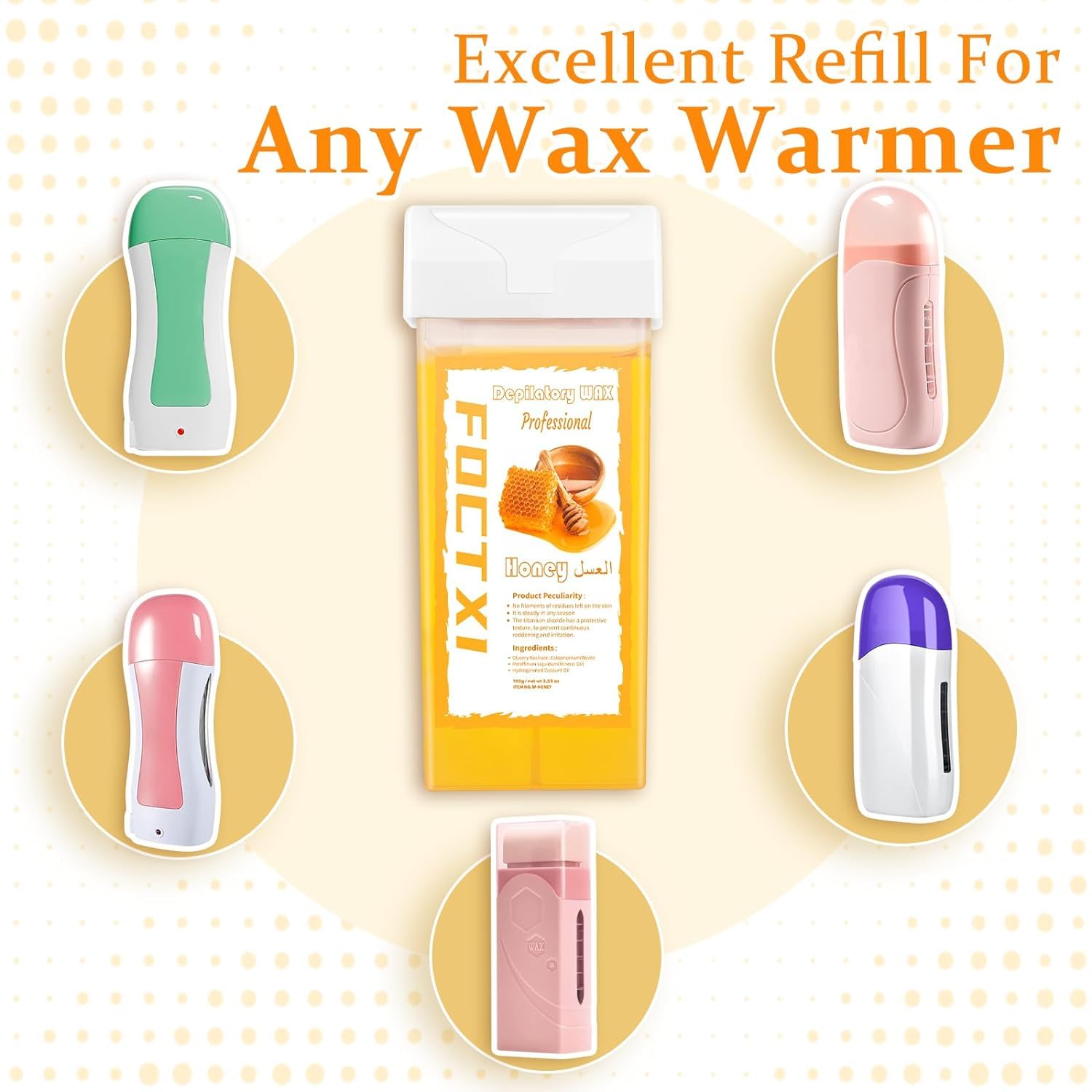 FOCTXI honey-wax-application-closeup demonstrates smooth glide and comfortable removal.