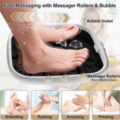 FOFOJOY foot spa bath with bubbles and red light for spa ambiance