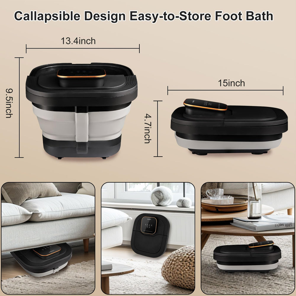 FOFOJOY collapsible design for compact storage of foot spa bath