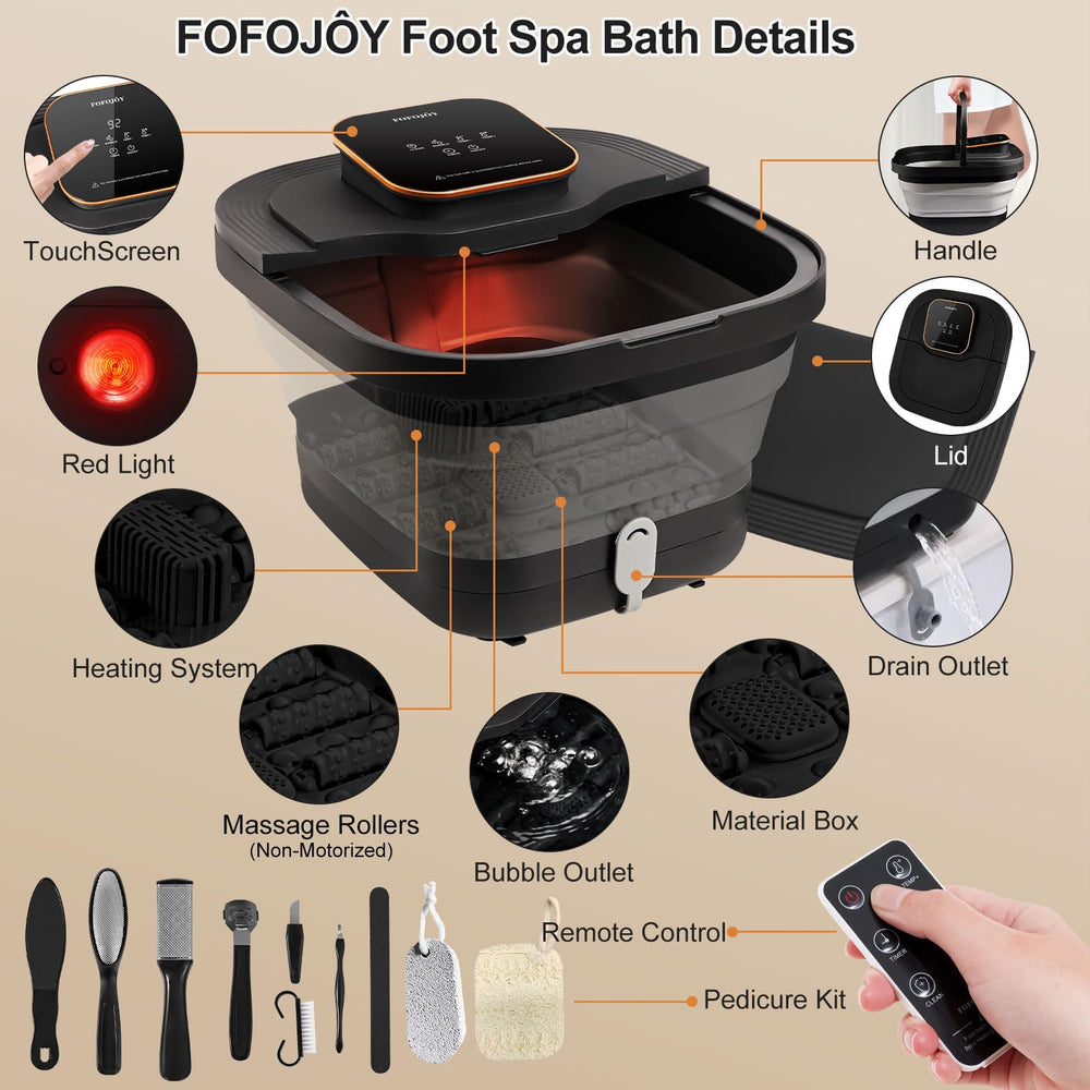 FOFOJOY foot spa bath with PTC heating for warm relaxation