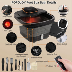 FOFOJOY foot spa bath with PTC heating for warm relaxation