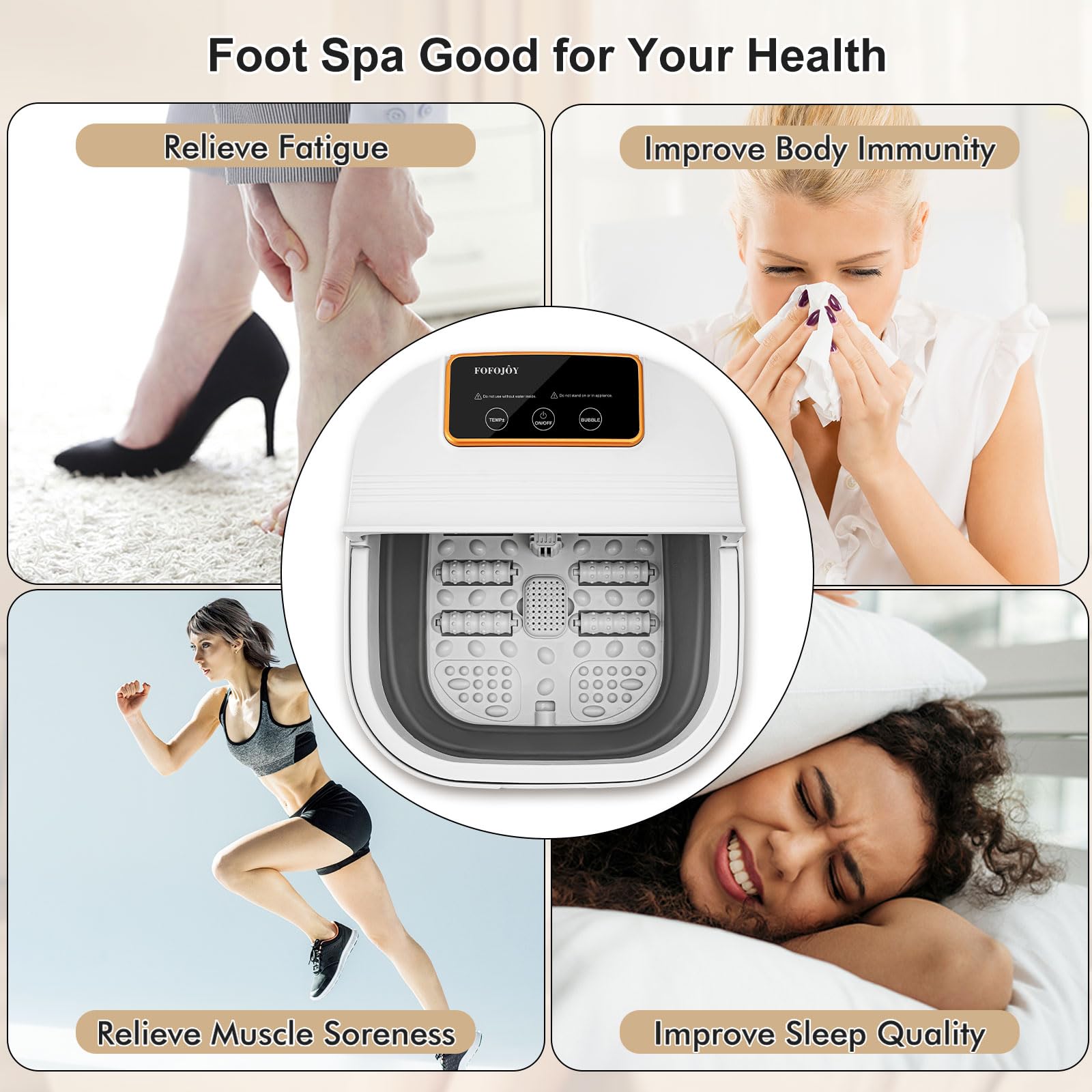 FOFOJÔY foldable foot tub demonstrates durable, space-saving design