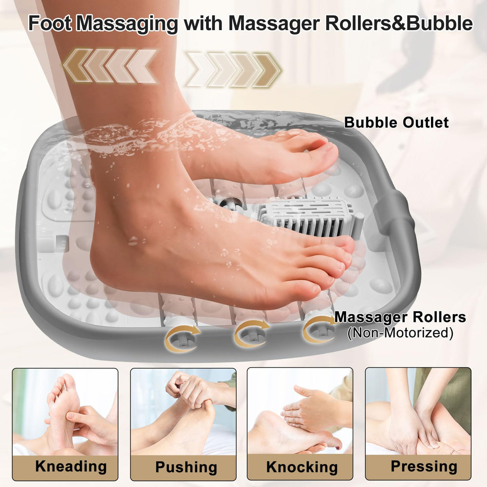 FOFOJÔY foot spa with pedicure-kit storage keeps materials organized