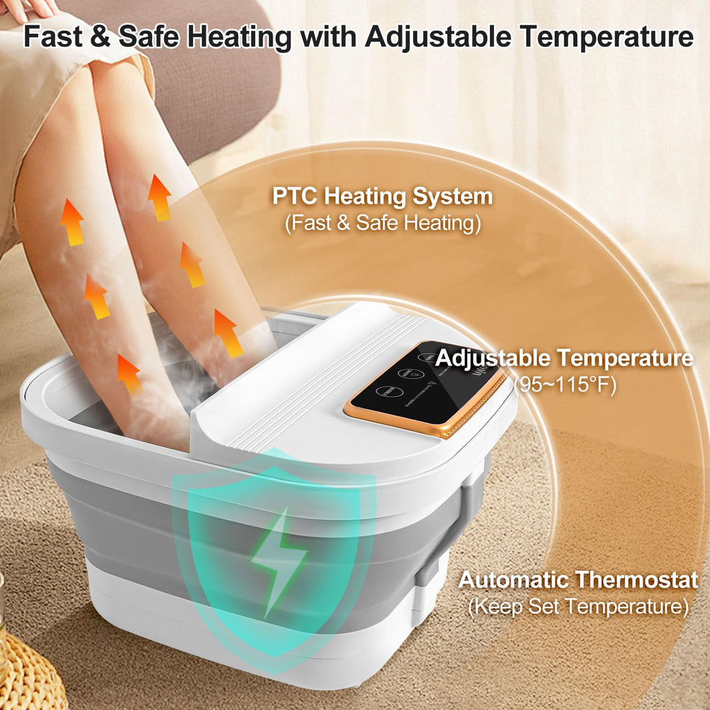 FOFOJÔY foot spa with red light warms feet for comfortable relaxation