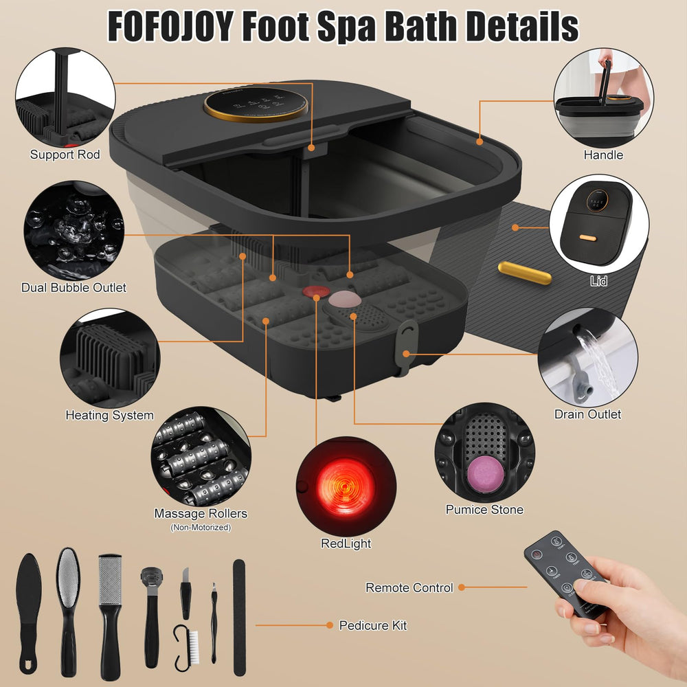 FOFOJÔY foot spa remote control enables easy, hands-free operation.