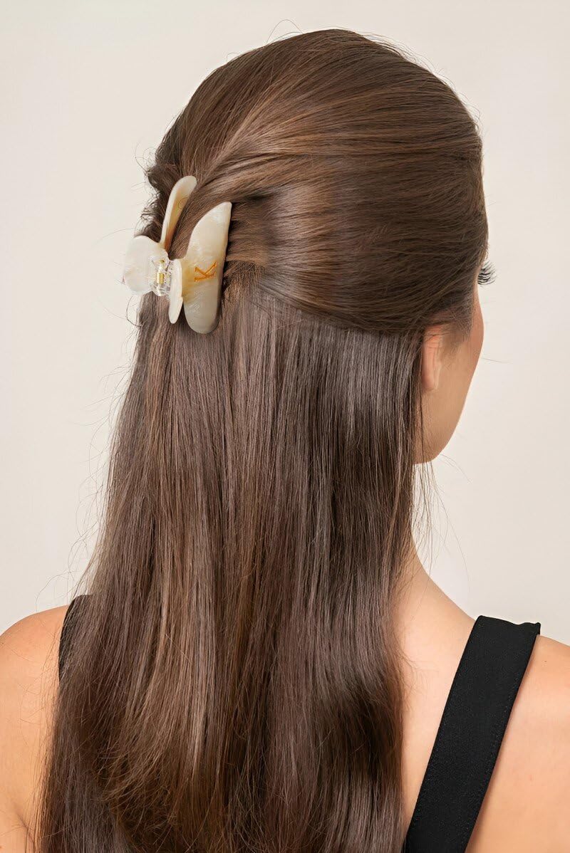 Fohufo acrylic hair clip is lightweight and snag-free for all-day comfort.