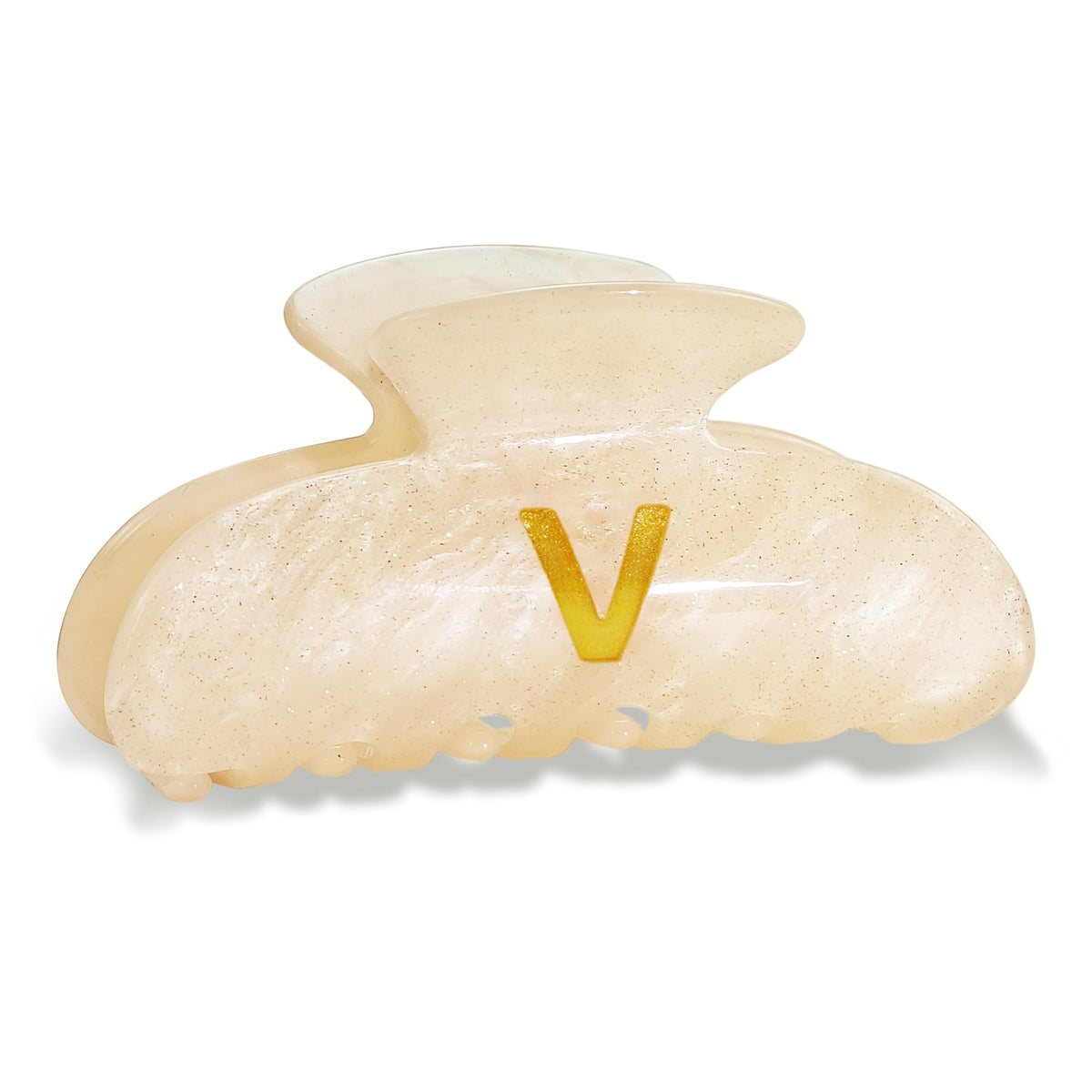 Fohufo acrylic letter hair clip V for secure hold on thick hair and style versatility