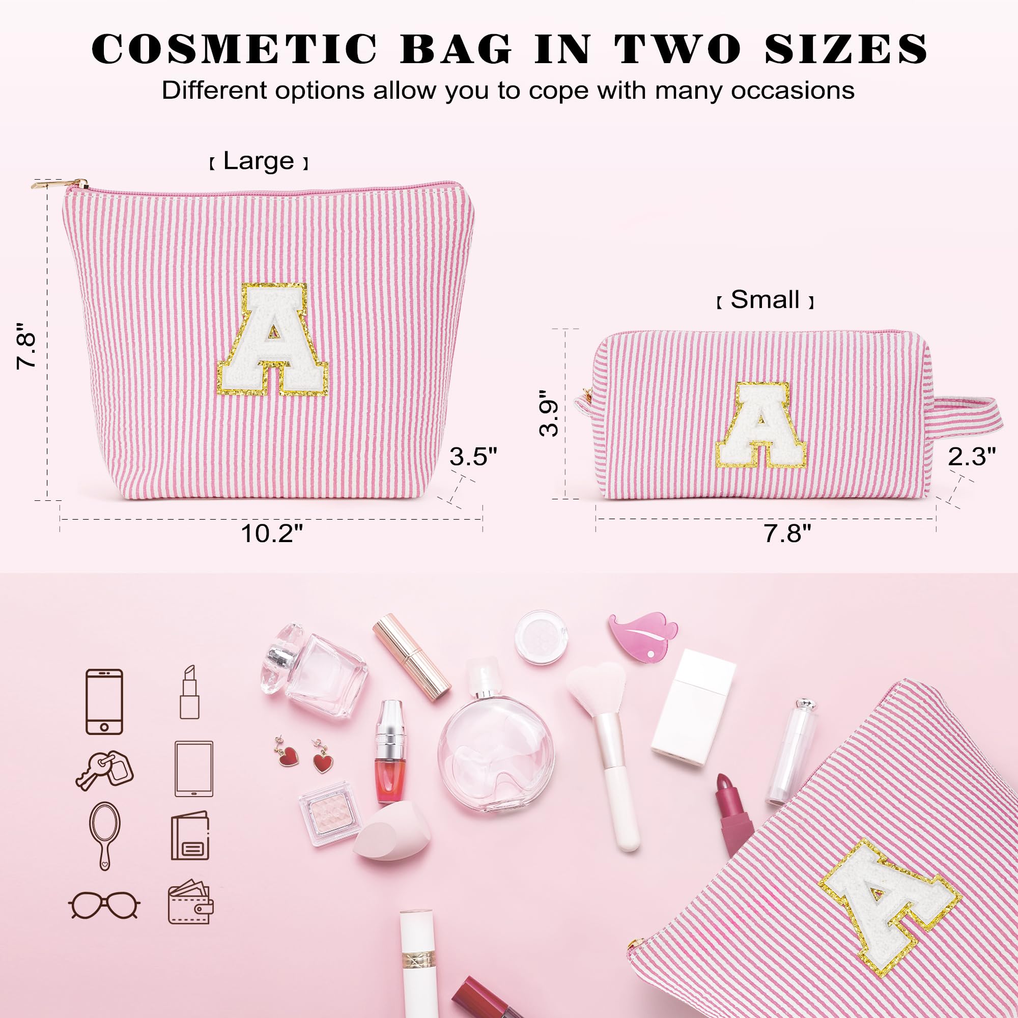 Fohufo dual bag travel set enabling organized separation of makeup and toiletries.