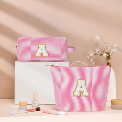 Fohufo large cosmetic bag close-up shows spacious interior for toiletries