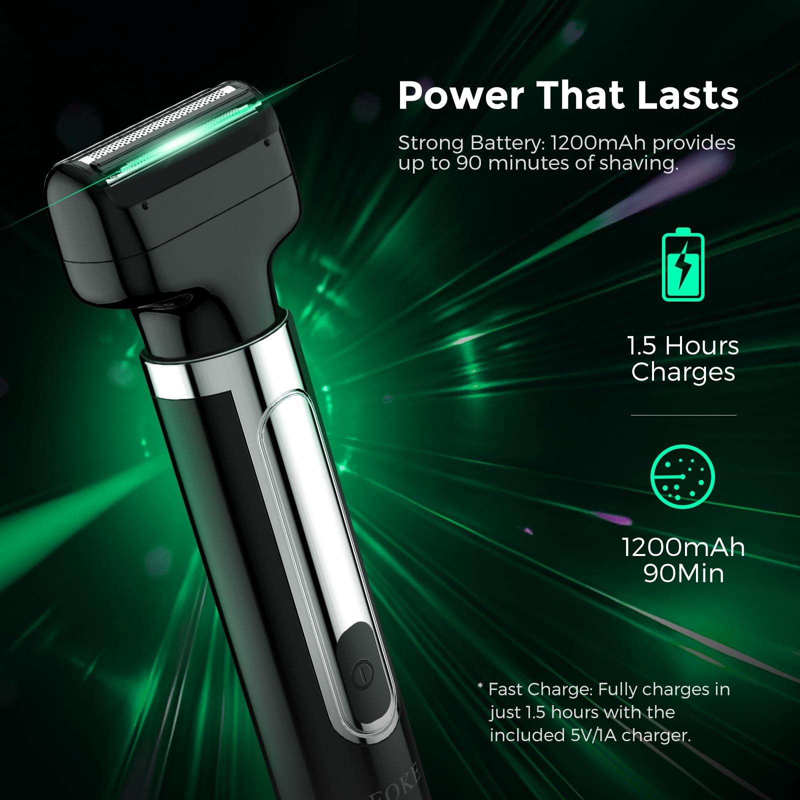FOKE back shaver safety travel lock prevents accidental activation
