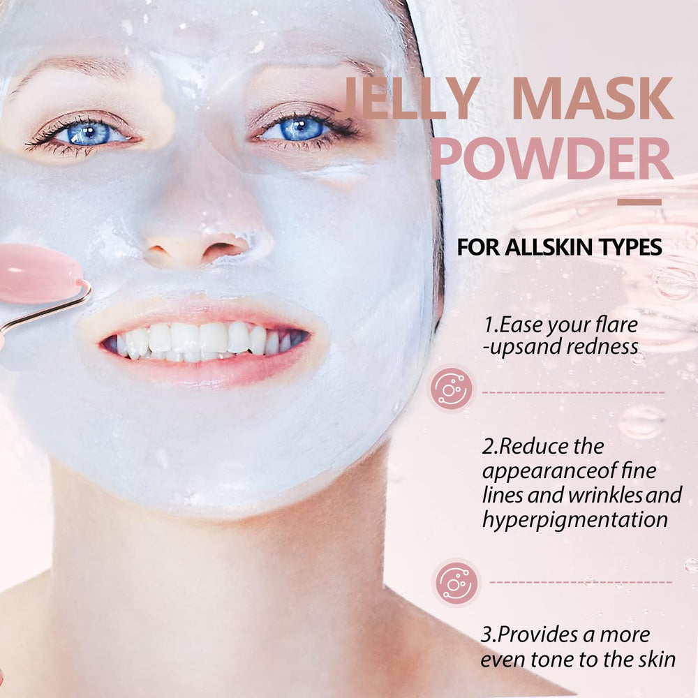 Fokiabin jelly mask application shows easy, mess-free facial treatment for all skin types.
