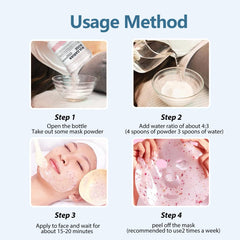 Fokiabin jelly mask coverage on nose and eyes shows full-face nourishment potential