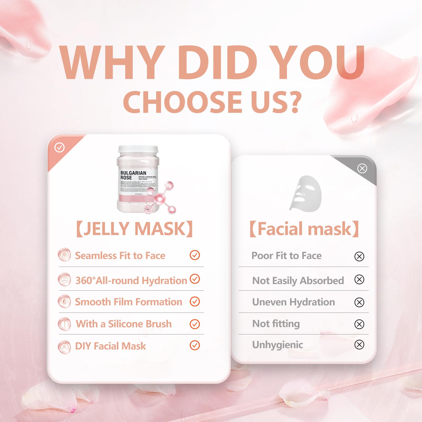 Fokiabin jelly mask rose-infused scent suggests soothing fragrance and skincare routine.