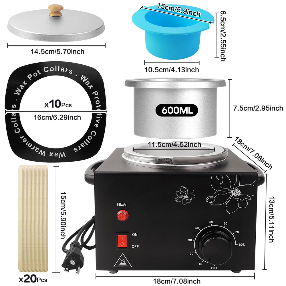 Folconroad portable wax warmer in-use shot for at-home hair removal