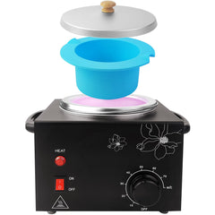 Folconroad portable wax warmer top view with black single pot for home use