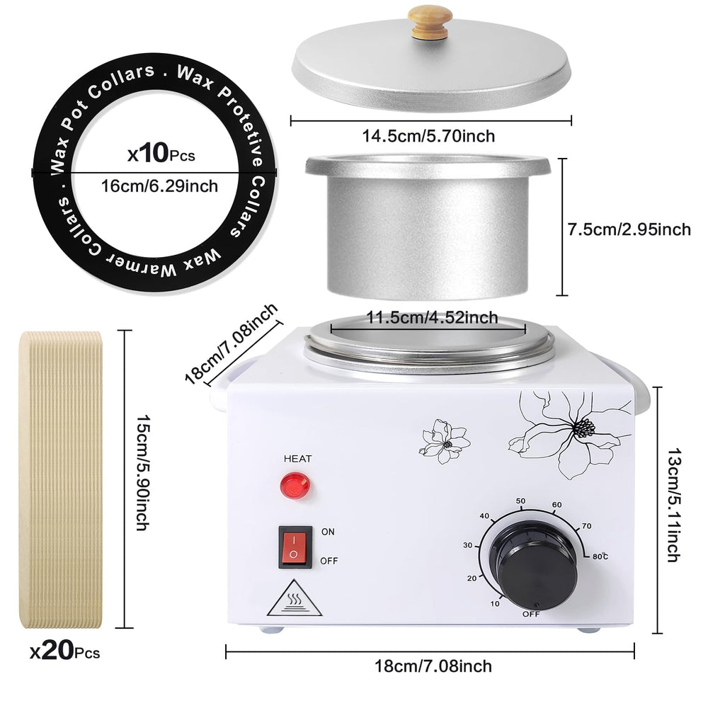 Folconroad portable wax warmer kit contents with sticks and rings