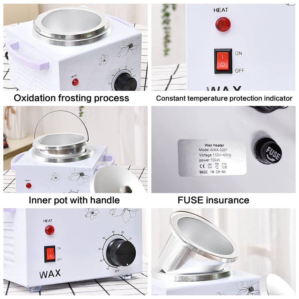 Folconroad portable wax warmer in use on hands for at home waxing