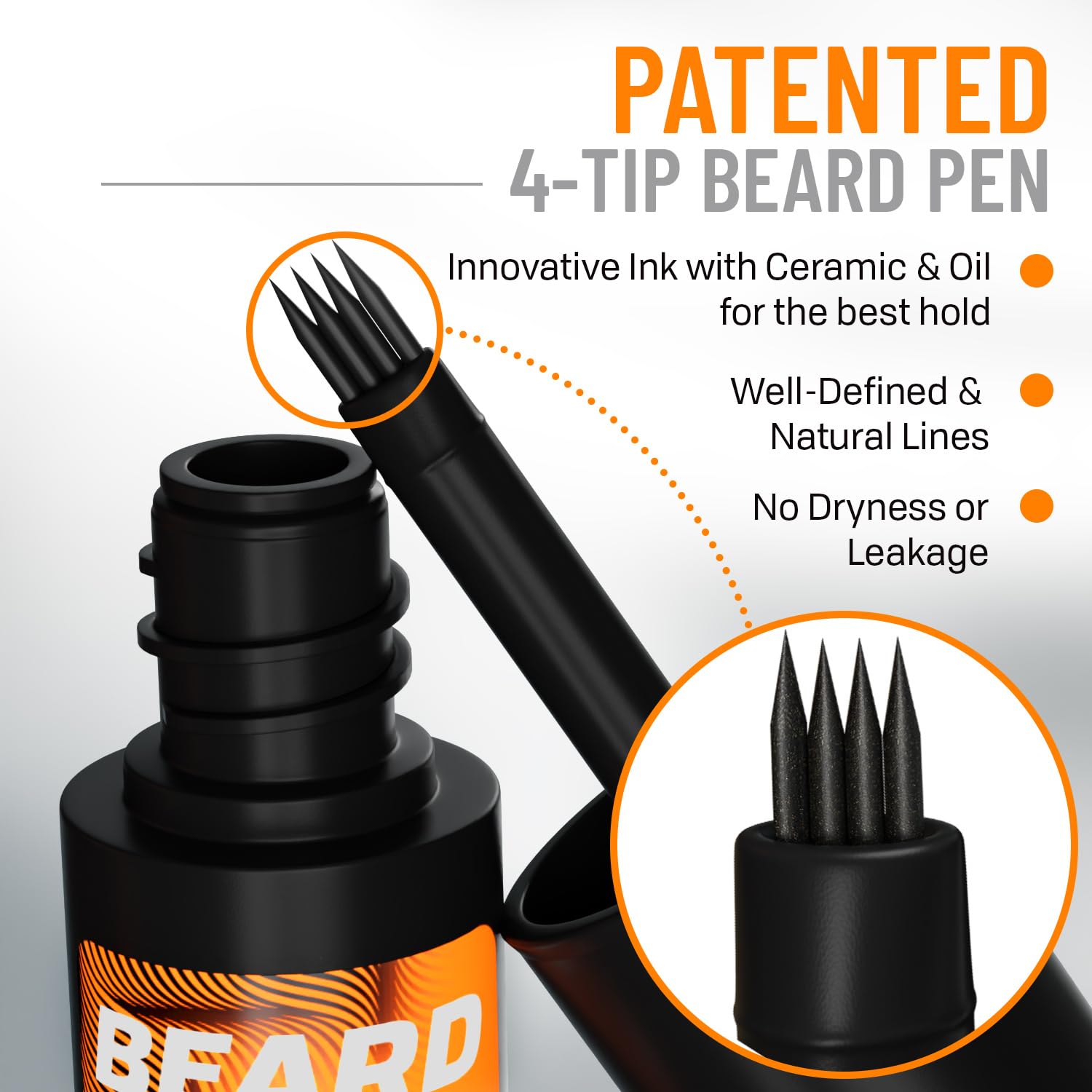 FOLLICLE BOOSTER beard pen normal-pencil application for seamless color blending.